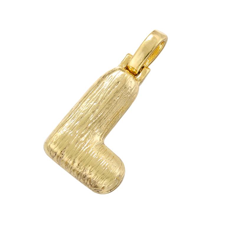 Жирные 26 букв Подвески-шармы Буквы алфавита A-Z Initial Letter Charms для изготовления ювелирных изделий Золотые Хип-хоп украшения :VD1343
