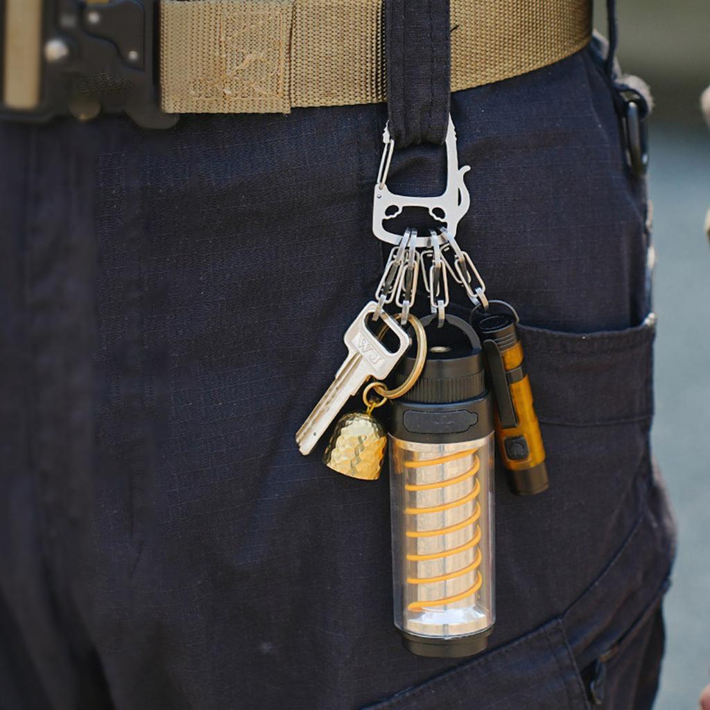 Брелок из нержавеющей стали в виде кота удачи с креативным S-образным крючком, идеально подходящий для путешественников и любителей активного отдыха