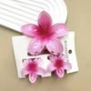 3Pcs/Set Plumeria Flower Hair Claws Gradient Ponytail Clip Colorful Hair Accessories  Summer