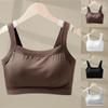 Женский комфортный бюстгальтер без косточек Спортивный бюстгальтер Мягкая бесшовная эластичная летняя классическая майка на бретелях