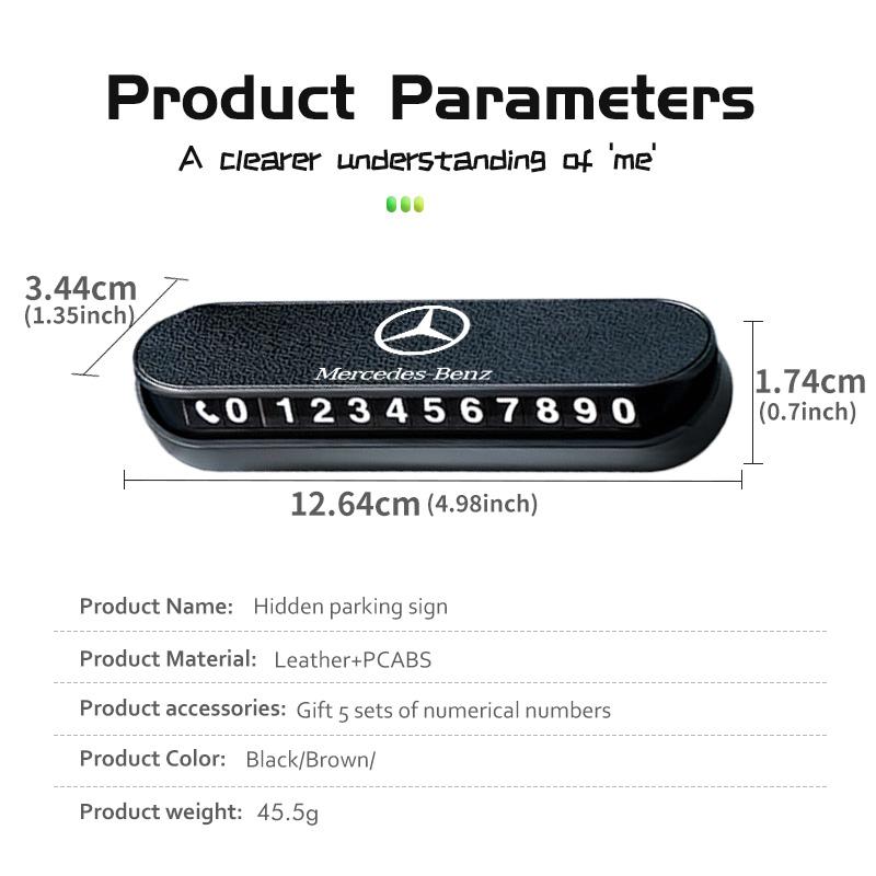 AABGW1 For Benz Temporary Car Parking Phone Number Card Parking Tool Decorative Accessories CITAN VITO SPRINTER CLS SLK Sport ML C200
