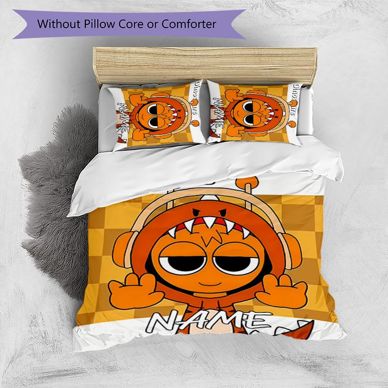 3pcs SPRUNKI3 Cover Set - Personalized Name, HD Printed Bedding with 1 Cover and 2 Pillowcases - Perfect for Home Decor, Easy Care