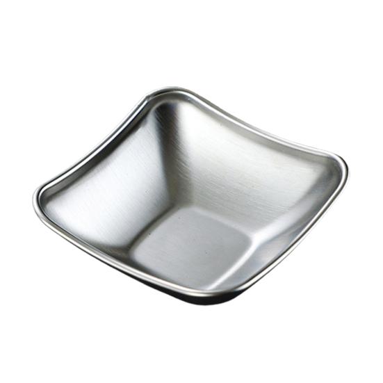 1/2/3 Grids Stainless Steel Seasoning Dish Korean Metal Barbecue Sauce Dipping Dish Plate BBQ Restaurant Kitchen Tableware
