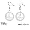 Серьги-подвески Cazador Clear Zircon с изображением котенка, круглые, для женщин, из нержавеющей стали, милые ювелирные изделия, подарок, оптом 2026