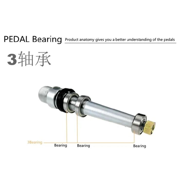 New 3 Bearings Bike Pedals Non-Slip MTB Pedals Aluminum Alloy Flat Applicable Waterproof Cycling Accessories