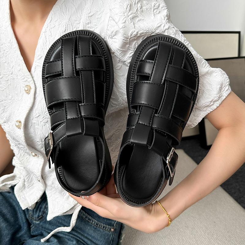 Женские летние новые плетеные повседневные сандалии