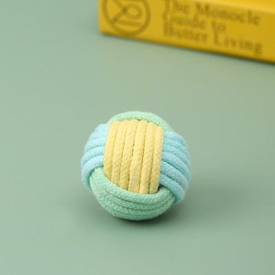 Интерактивные игрушки из хлопковой веревки Мяч для кошек Аксессуары Игрушка для домашних животных Ватный шарик Жевать Мяч из хлопковой веревки с узлом Обучающая интерактивная игрушка