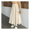 Navava Ns381 Simple Plain Pleated Knit Long Skirt
