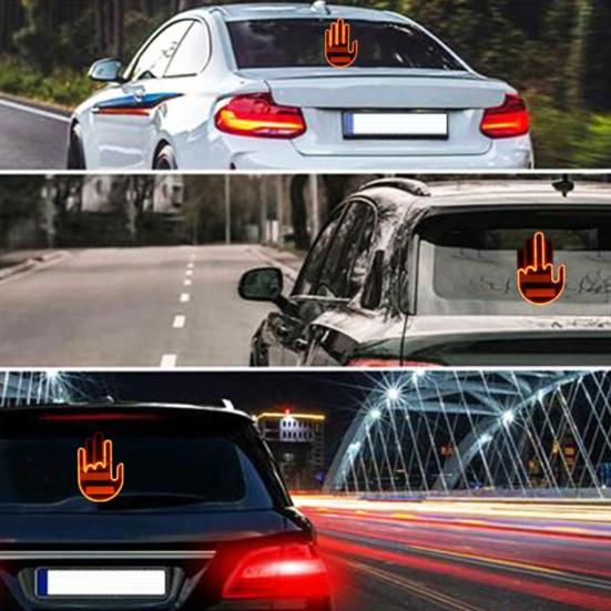 Автомобильный светодиодный индикатор заднего фонаря с дистанционным управлением, легко устанавливаемый знак заднего окна