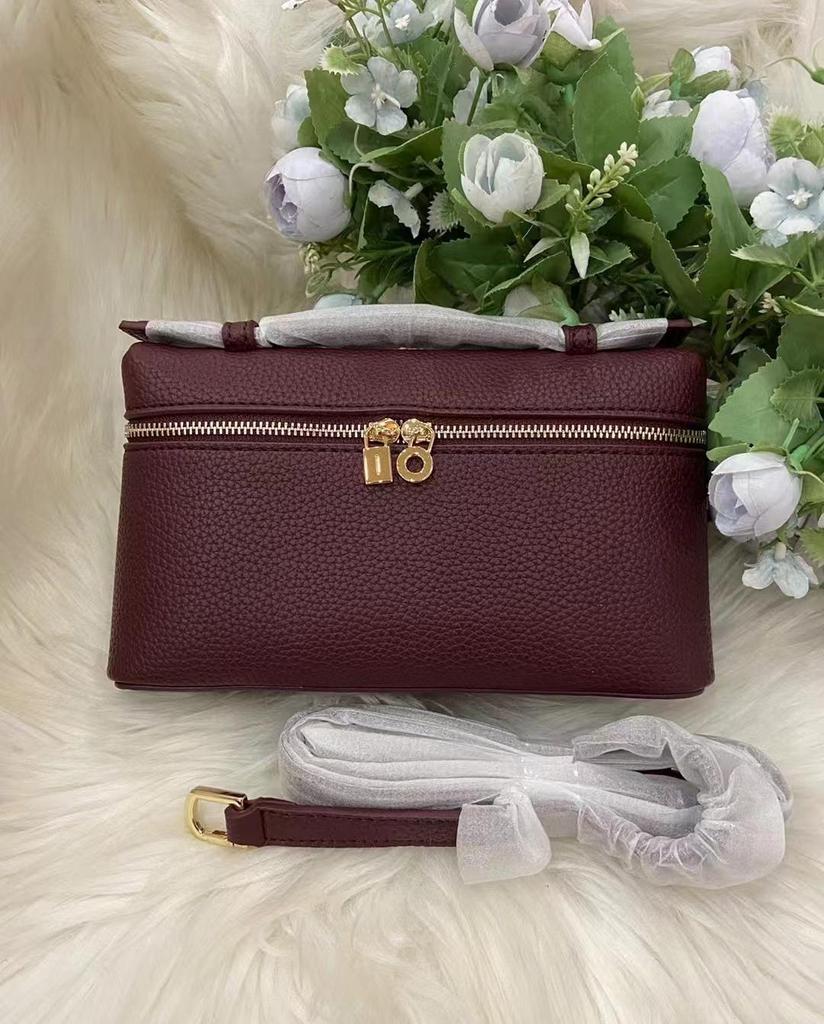 LP19 Золотая сумка-ланчбокс через плечо - 2025 Модная осенне-зимняя сумка на плечо в гонконгском стиле