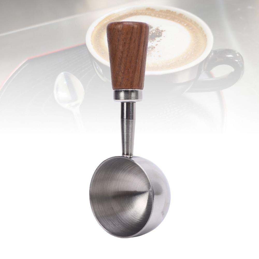 304 Stainless Steel Bean Tea Scoop Short Wooden Handle Stainless Steel Scoop For Ground Coffee