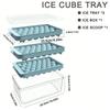 Round Ice Cube Tray Set 3 Trays 1 Ice Bin And Scoop Upgraded Ice Trays Circle Ice Cube Mold Tray for Cocktail Whiskey Coffee