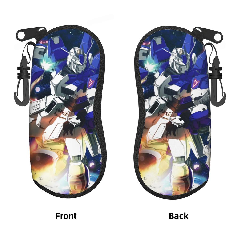 Custom Gundam Hot Cartoon Sunglasses Soft Case Neoprene Zipper Movies Shell Eyeglass Case Protective Box For Glasses