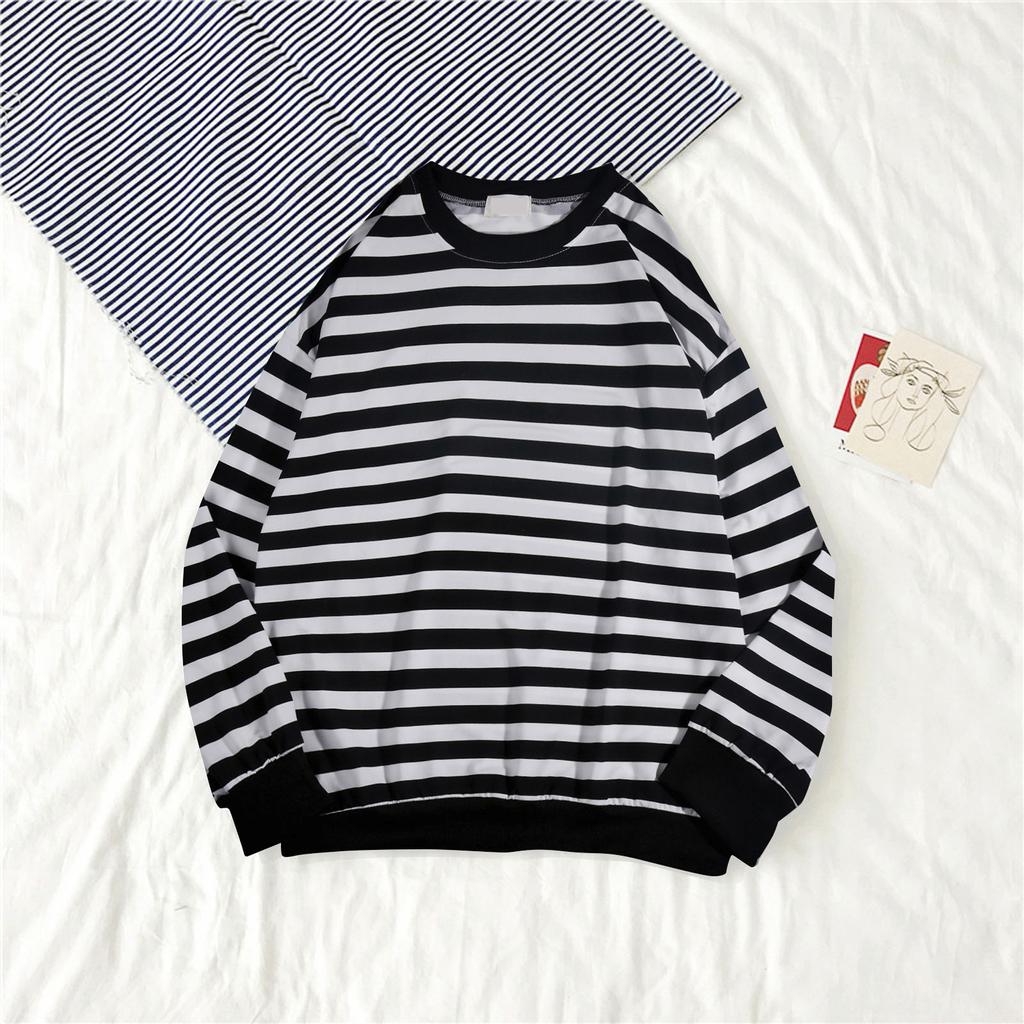 Мужской зимний свитшот с круглым вырезом и полосками, пуловер, топы, с длинным рукавом