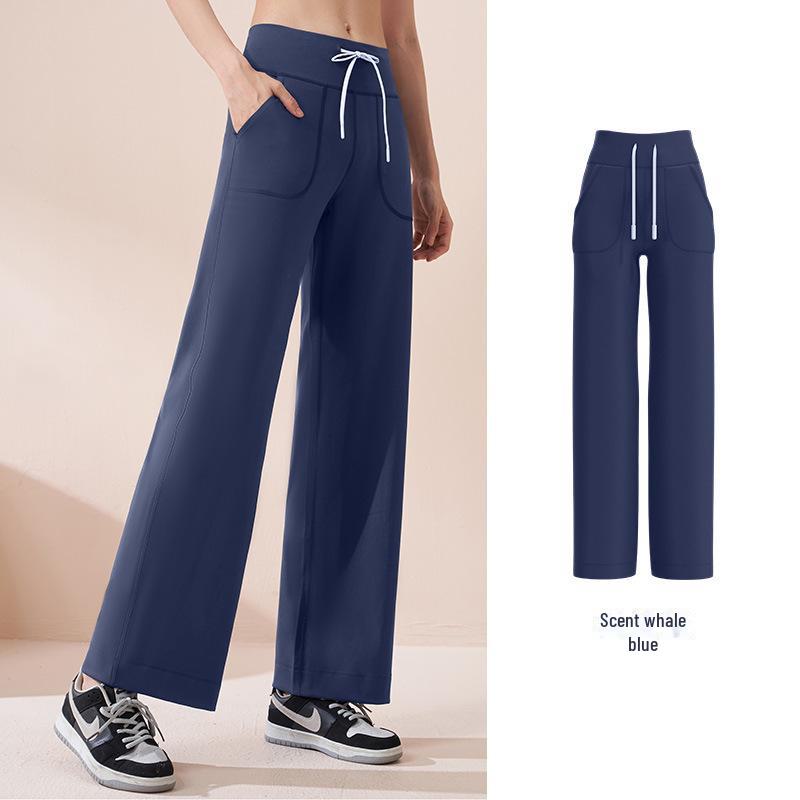 Juyitang осенняя мода женские бесшовные высокоэластичные широкие брюки со шнурком