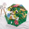 Marsupilami pattern, automatic folding umbrella, portable and foldable design, 8 ribs, a Christmas or birthday gift.
