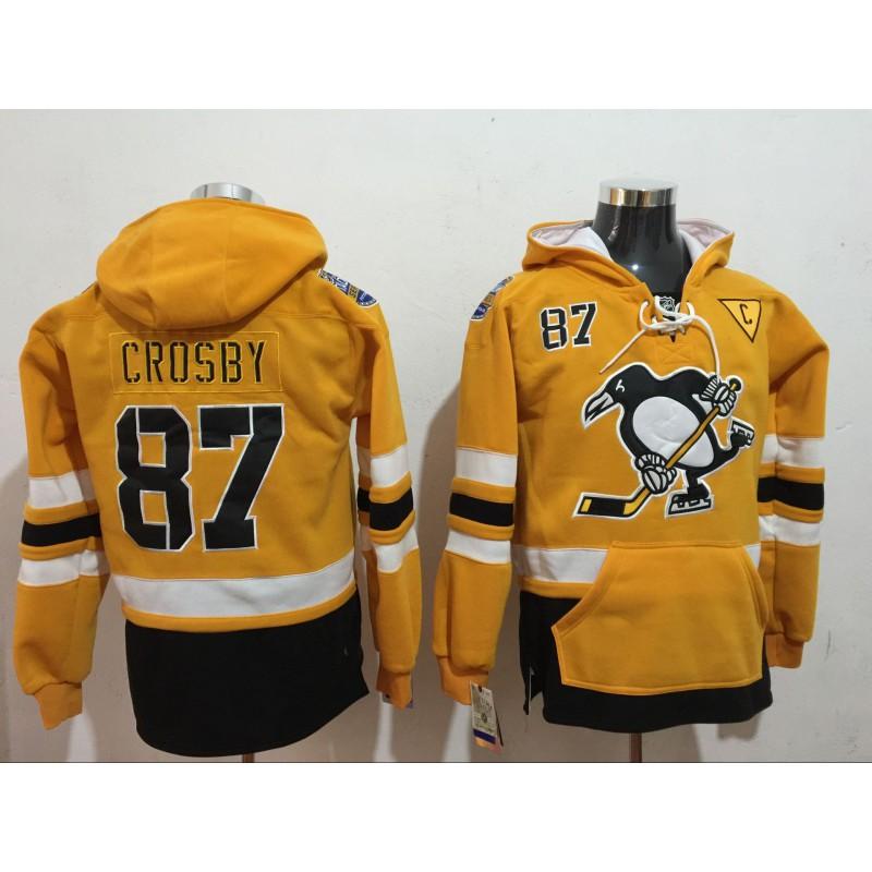 Mens Fleece-Lined Hooded Ice Hockey Sweatshirt With Embroidered Winter Sportswear Team Practice