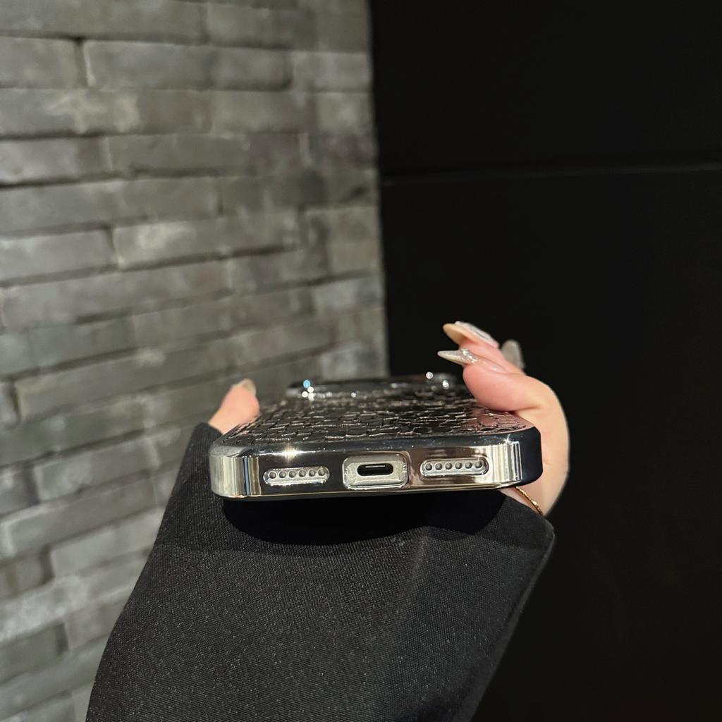 Глянцевый узор крокодиловой кожи для чехла мобильного телефона iPhone 17 с ощущением высокого класса для iPhone 17air Гальванизированный корпус Противоударный защитный чехол