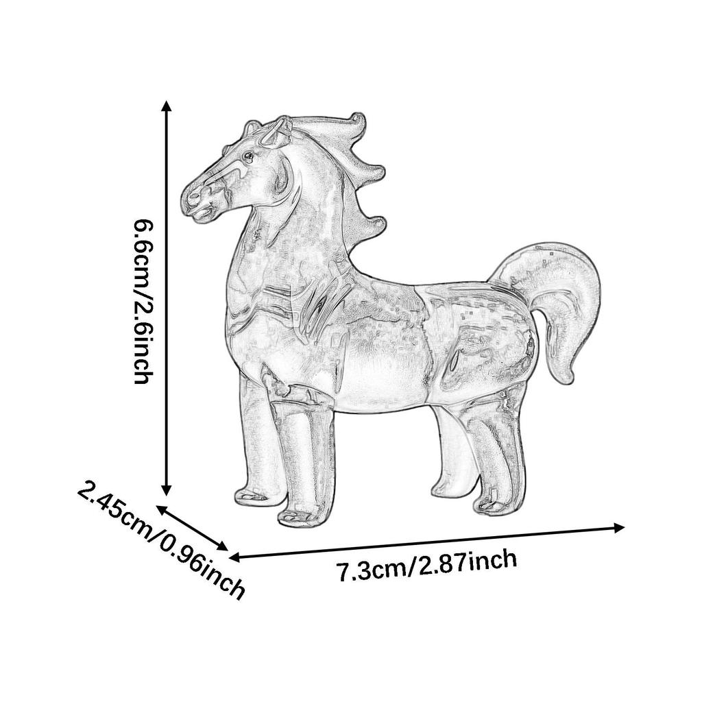 Elegant Crystal Horse Figurine Animal Statue Decorative Sculpture Tabletop Decor for Modern Home Bedroom
