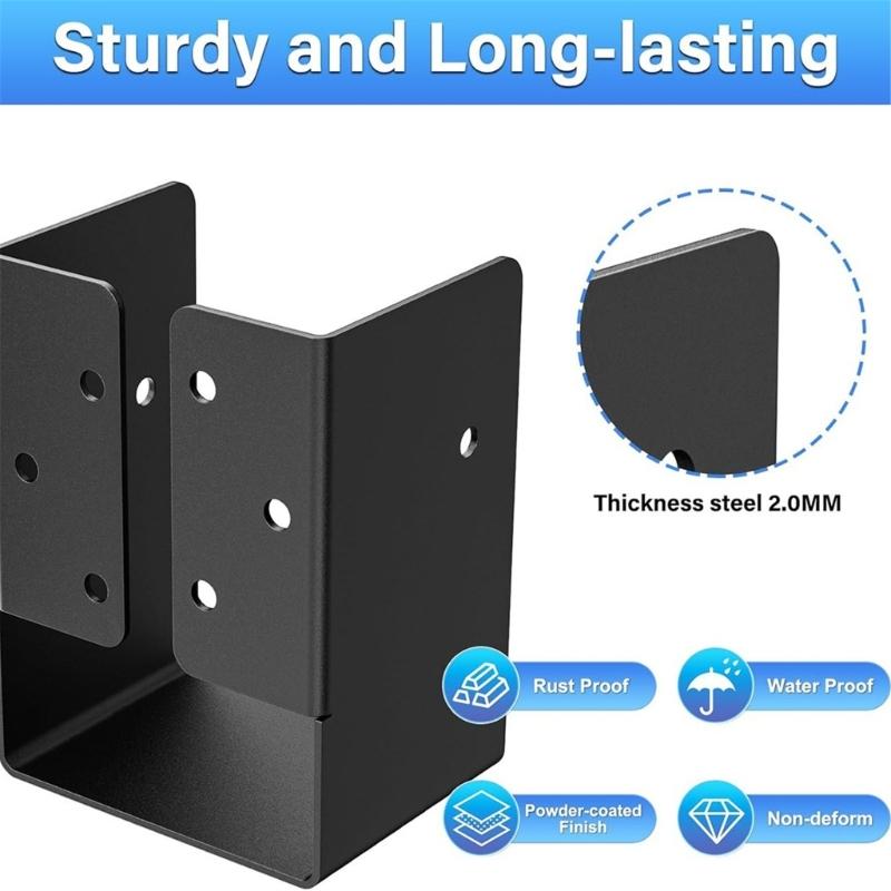 Heavy Type Corrosions Resistant Flanges Brackets for Reinforcing Garden Fences and Outdoor Structures