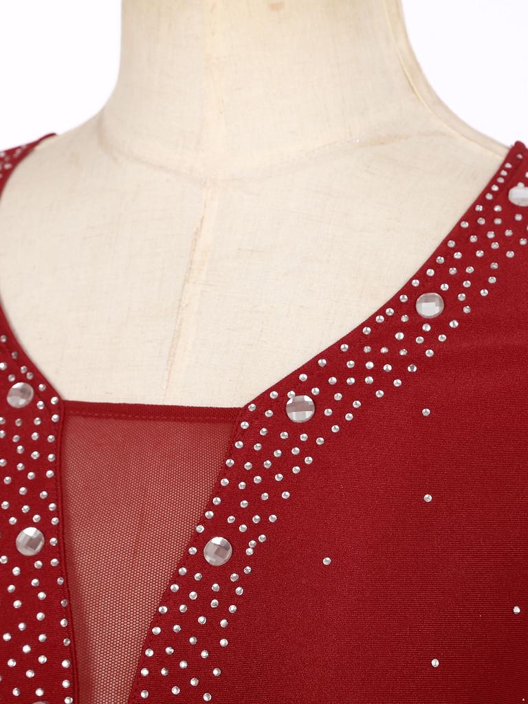 Женское блестящее платье для танцев без рукавов со стразами, дизайн с перекрещенной спиной, асимметричный подол, костюм для выступлений в фигурном катании