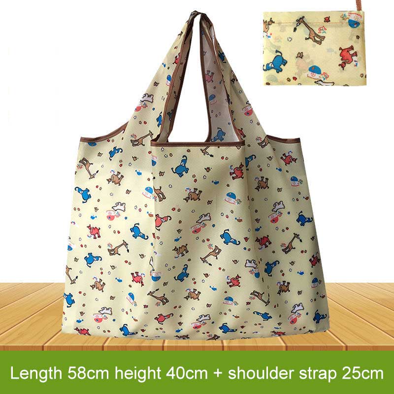 Large Capacity Portable Bags Supermarket Environmental Protection Shopping Bag Folding Waterproof Handheld Shoulder Storage Bag Load Capacity 20KG