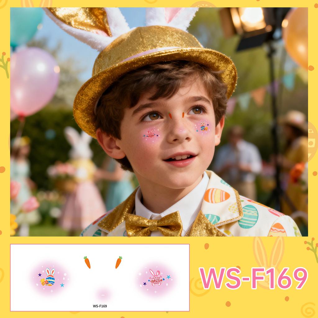 Новое поступление Пасхальные наклейки-тату для макияжа Яйцо Лицо Праздничная вечеринка Милый Кролик Дети Сделай сам