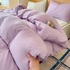 Ins Korean Purple Striped Bed Sheet Sets Bedding Sets  Four Piece Set Student Quilt Set Girl Heart Dormitory Three Piece