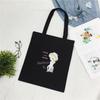 Cartoon Canvas Bag Women's Shoulder New Student Literary Printed Cloth Bag Handbag Simple Large-capacity Shopping Bag