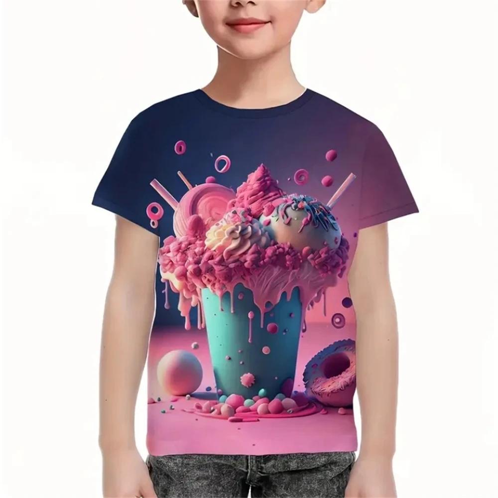 2025 Summer Kids 3D Printed Cute Cartoon Rabbit T-shirt Fashion Children Short Sleeve Clothing Boys Girls Streetwear