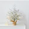 Flocked Mini Desktop Christmas Tree with Ornaments Set
