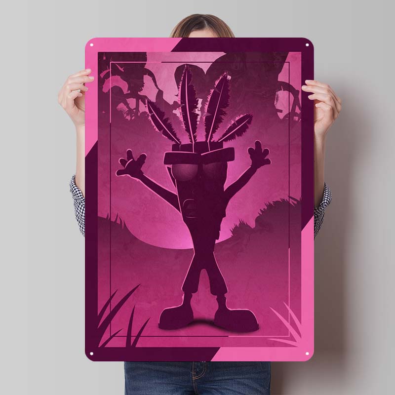 Постеры Crash Bandicoot Классическая игра Металлические таблички Настенное искусство Мурал На заказ Жестяные таблички для геймеров Украшение игровой комнаты Ретро