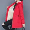 Women's Plus Size Mid-Length Cotton Windbreaker with Velvet Lining - Autumn/Winter Fashionable Thick Coat (300 Jin)
