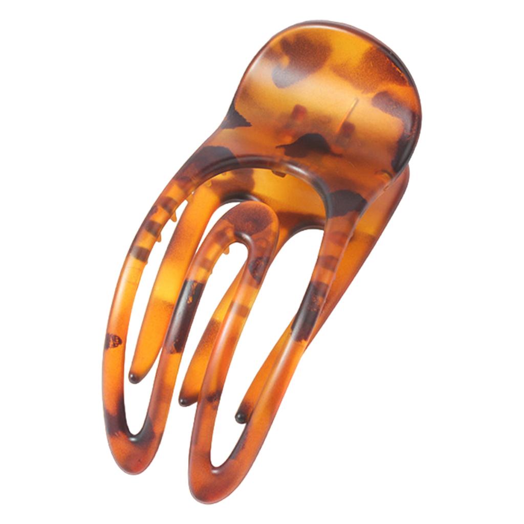 Duckbill Flat Hair Claw with Leopard Pattern French Hair Claw Clip Strong Secure Jaw Clamp Hair Decorative Accessories