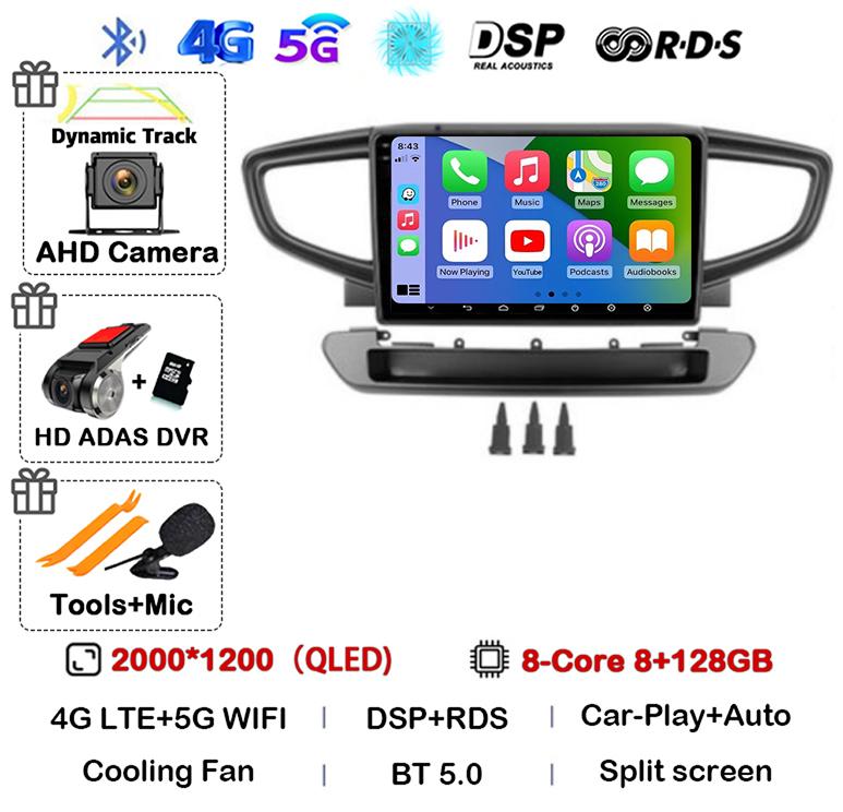 Android 14 Carplay Car Radio For Hyundai Ioniq 2016-2025 Multimedia Video Player Navigation GPS 2din 2 Din Dvd 360 Camera Stereo