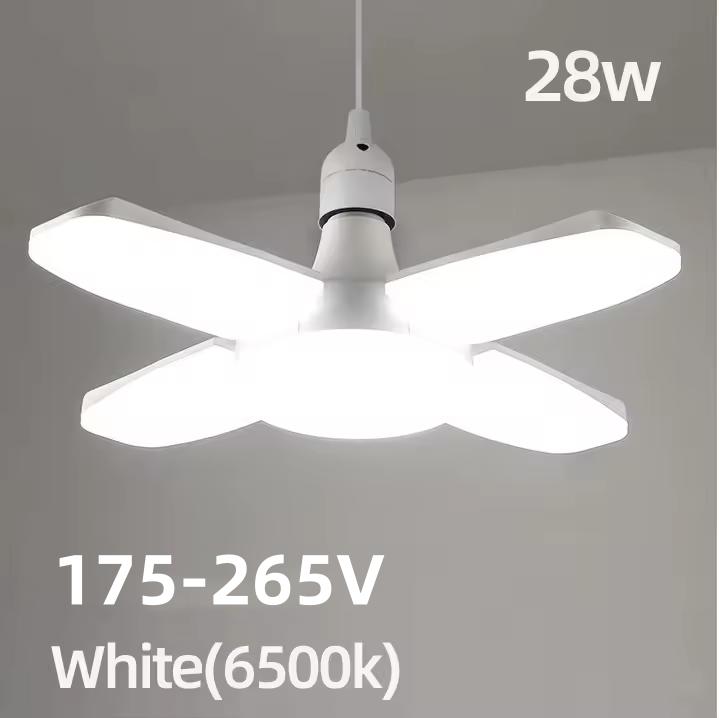 LED Bulb Fan Blade Timing Lamp Foldable Led Light Bulb Ceiling Light For Warehouse Factory Use Perfect for Homes Restaurants