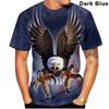 Новая 3D-печатная футболка Eagle США. Мужская и женская модная уличная футболка с графическим принтом Национальной птицы, с коротким рукавом
