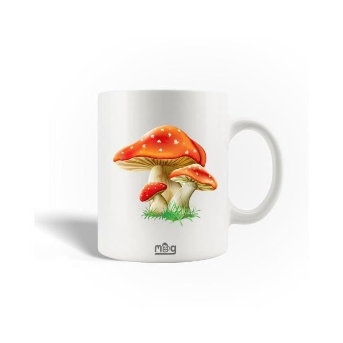 Mug en Céramique - MANIACASE - Rouge - 30cl - Compatible Lave-Vaisselle - Forme Ronde