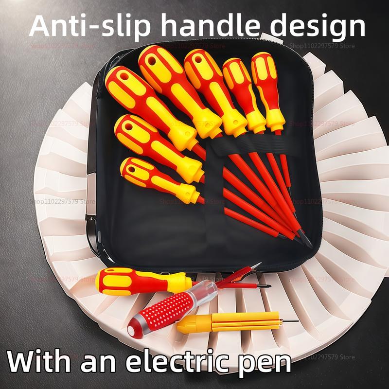Electrician Hand Tools Magnetic Screwdriver Set Insulated Phillips and Slotted Bits Multifunctional Screwdriver for Home