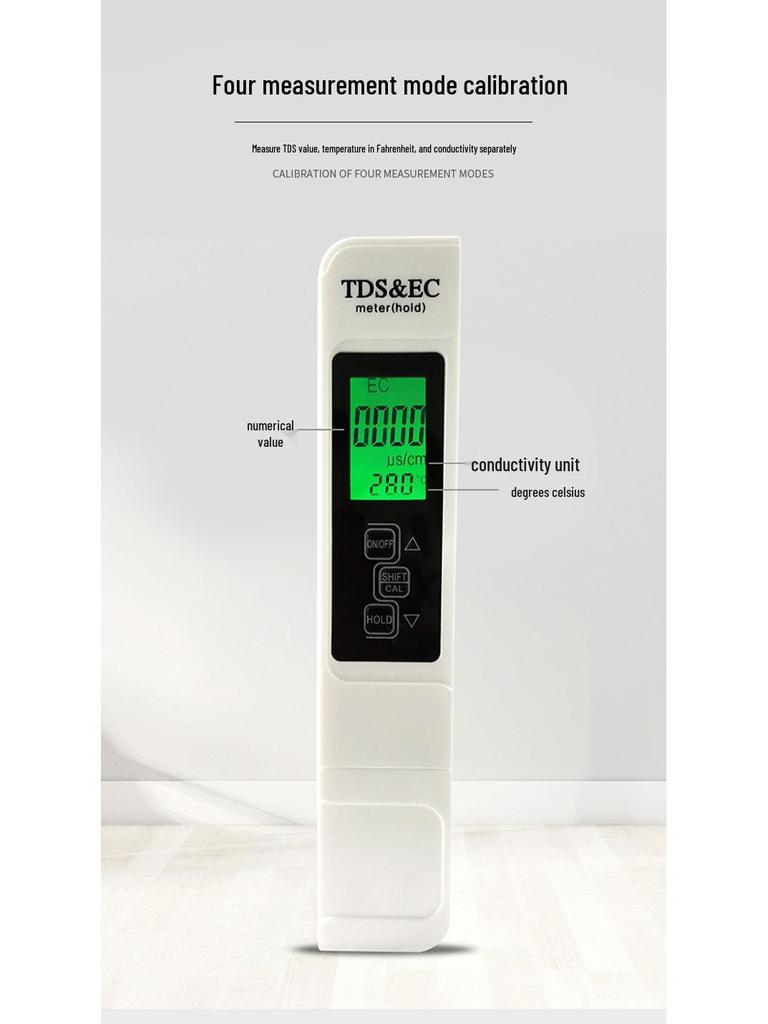 Высокоточный pH-метр для воды для тестирования водопроводной и очищенной воды в домашних условиях