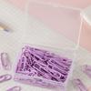 50pcs Paper Clips Small Cute Paper Clips Portable Office School Paper Clips for Scrapbook Decoration Violet