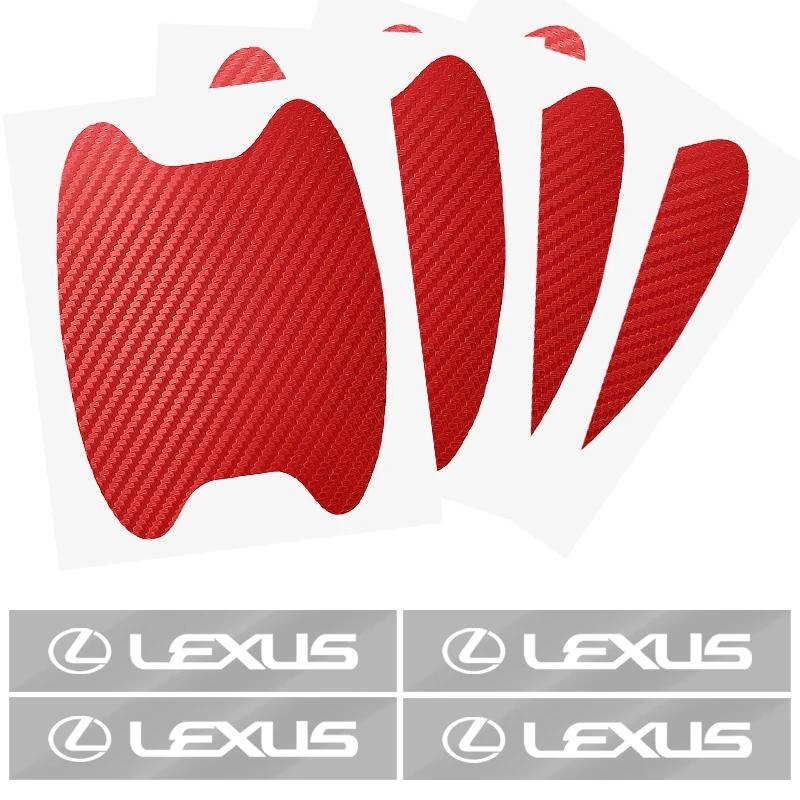 Interior Stickers 8Pcs Car Door Sticker Auto Handle Anti Scratch Protection Film Car Styling For Lexus IS250 Ct200h ES300h RX350RJ6