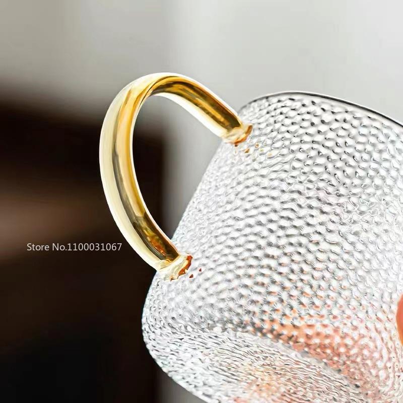 4 шт./лот креативная стеклянная кружка для кофе и молока с ручкой, прозрачная стеклянная чашка для завтрака «Доброе утро», кружки для коктейлей, кофейная чашка