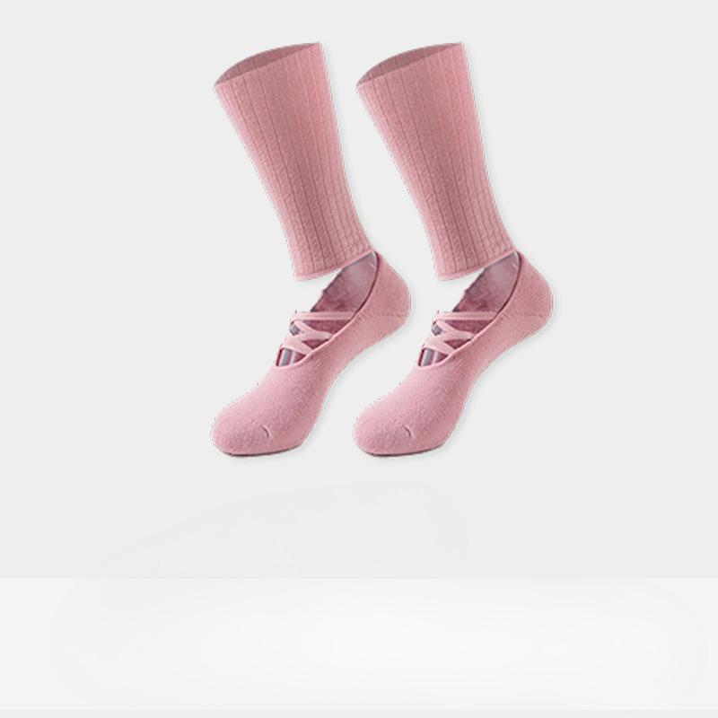Ladies Spring and Autumn Indoor Dance Pilates Backless Yoga Non Slip Hoop Floor Socks