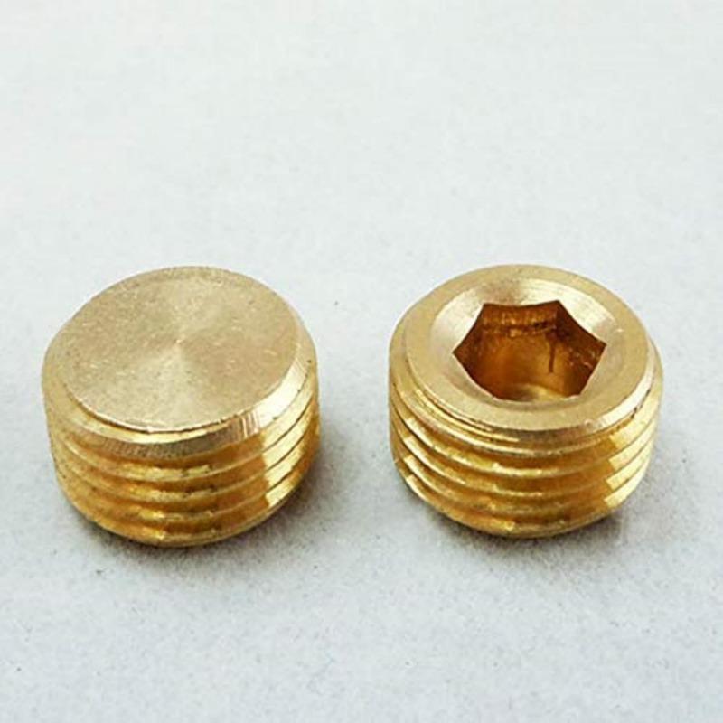 20 шт. латунных заглушек для труб 1/8", 1/4", 3/8", 1/2" NPT с внутренней шестигранной резьбой, набор фитингов