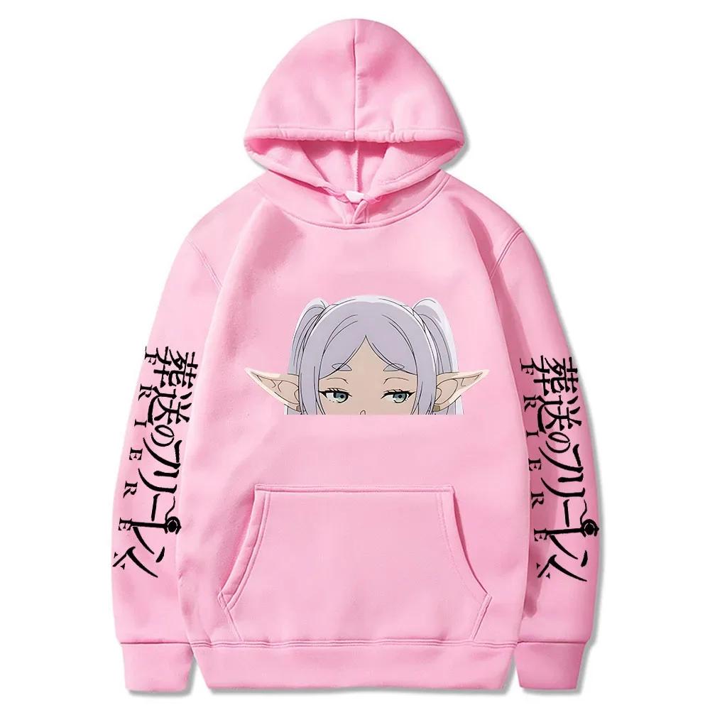 Худи Frieren Beyond Journey's End Женское Мужское Унисекс С Длинным Рукавом Теплое Уличное Осень Зима Харадзюку Толстовки