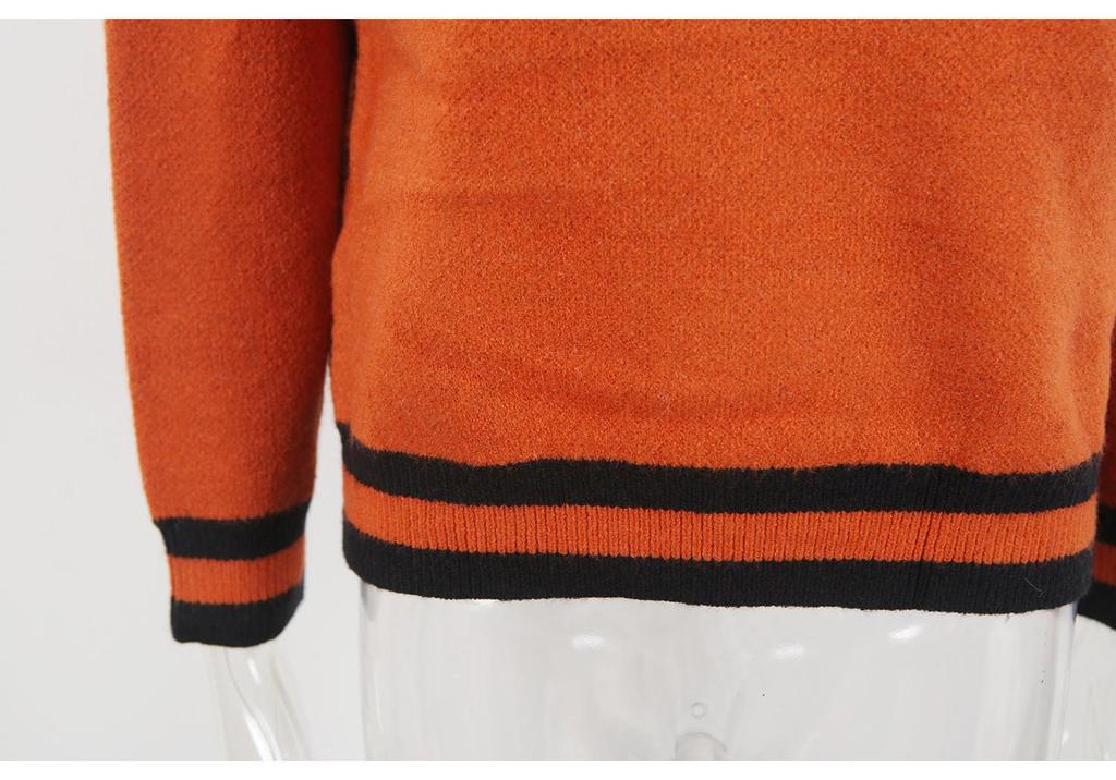 Plus Size Halloween Pumpkin Knit Pullover - Women's Autumn Winter Collection