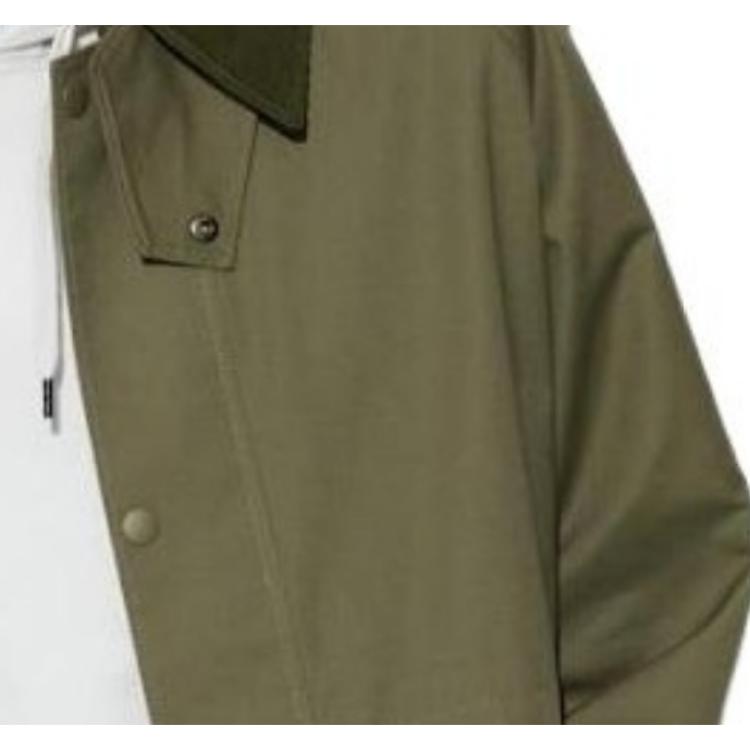 Uniqlo Однотонная мужская куртка с лацканами, однобортная, с длинным рукавом, цвет Оливковый 470989-56