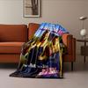 Two women dressed glamorously in a rural setting with bold text overlay. for all seasons blanket lunch break throw gift