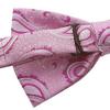 Bowties.jp Розовый галстук-бабочка с узором пейсли, предварительно завязанный, регулируемый, на крючке, легко надеваемый, элегантный, традиционный, официальный галстук-бабочка для мужчин